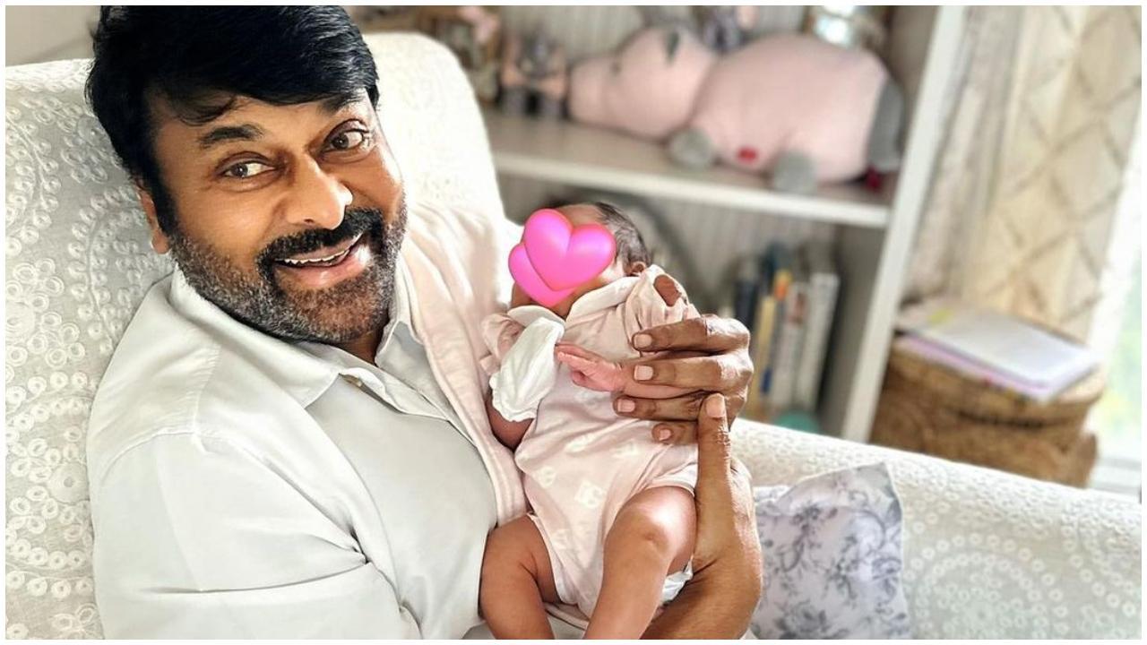 Happy Birthday Chiranjeevi: Ram Charan shares photo of a smiling Chirutha holding newborn granddaughter