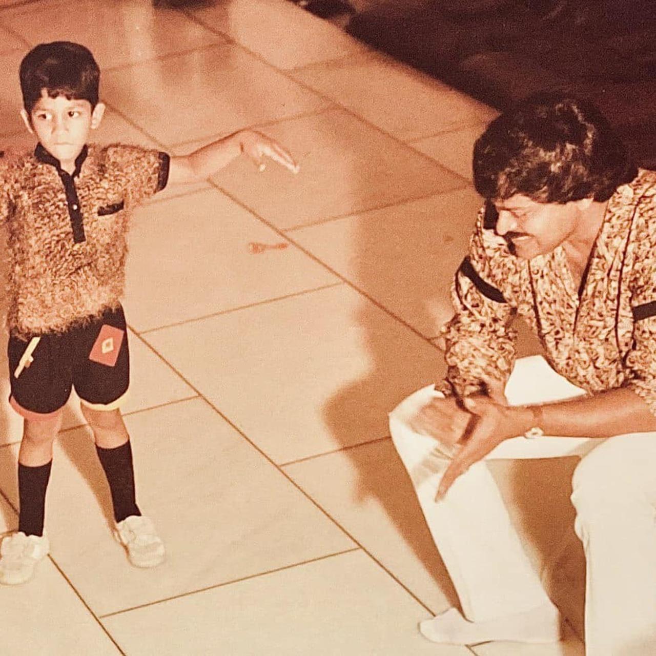 Chiranjeevi has been watching the superstar Allu Arjun right from the time he was born. Allu Arjun is Chiranjeevi's nephew and Ram Charan's first cousin