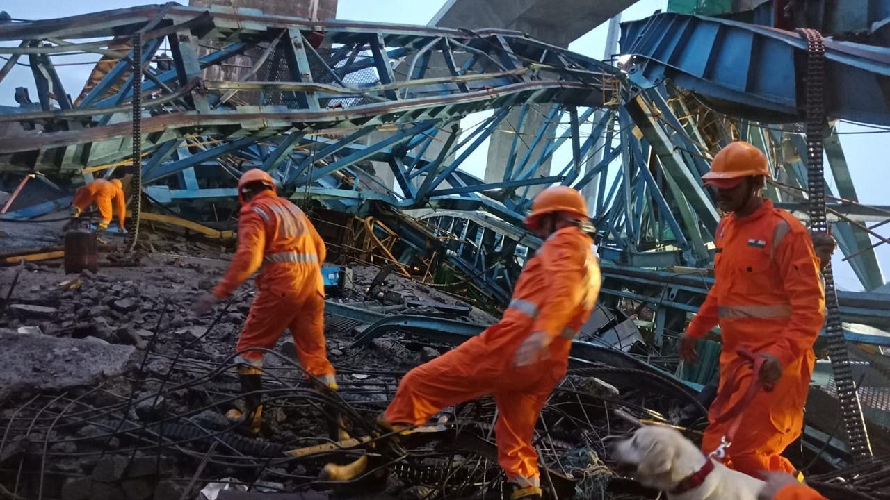 Thane: Crane falls on bridge slab during construction; 17 workers killed