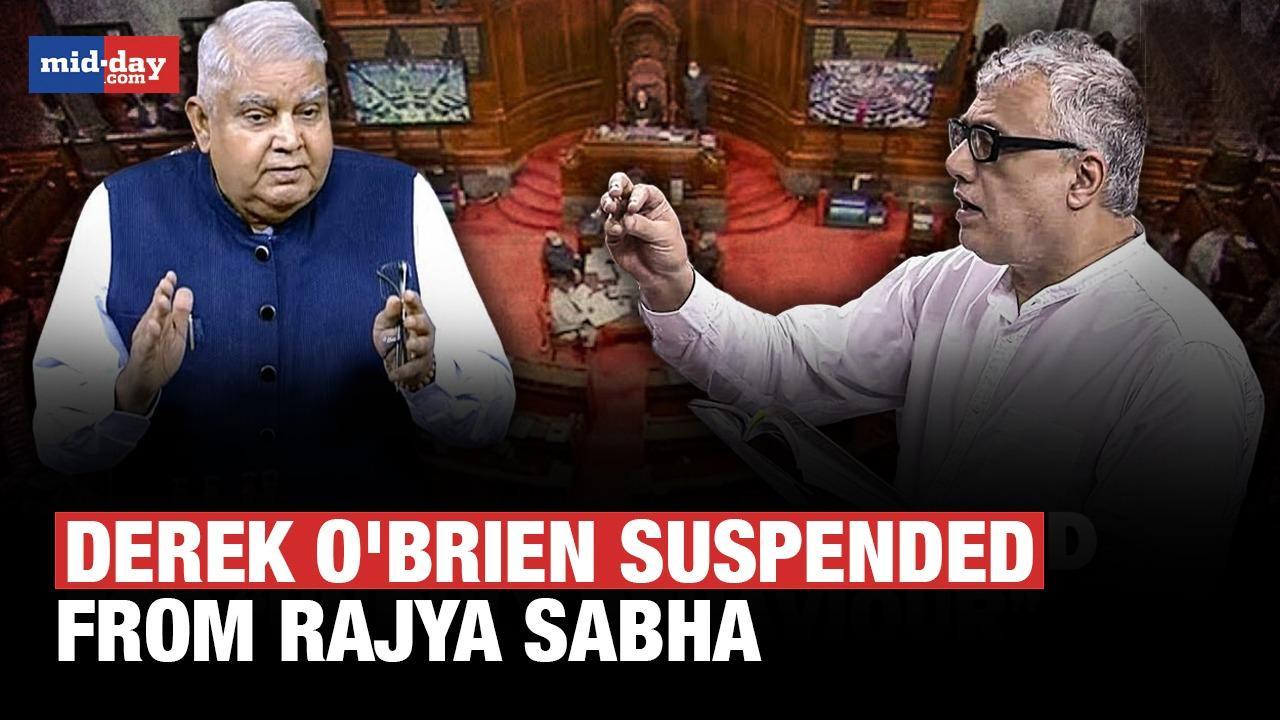 Derek O'Brien suspended from Rajya Sabha for 'unruly behaviour'