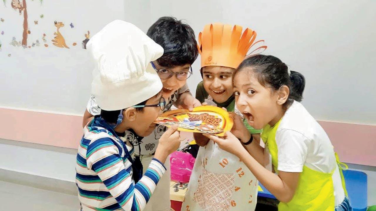 Children engage in a previous workshop