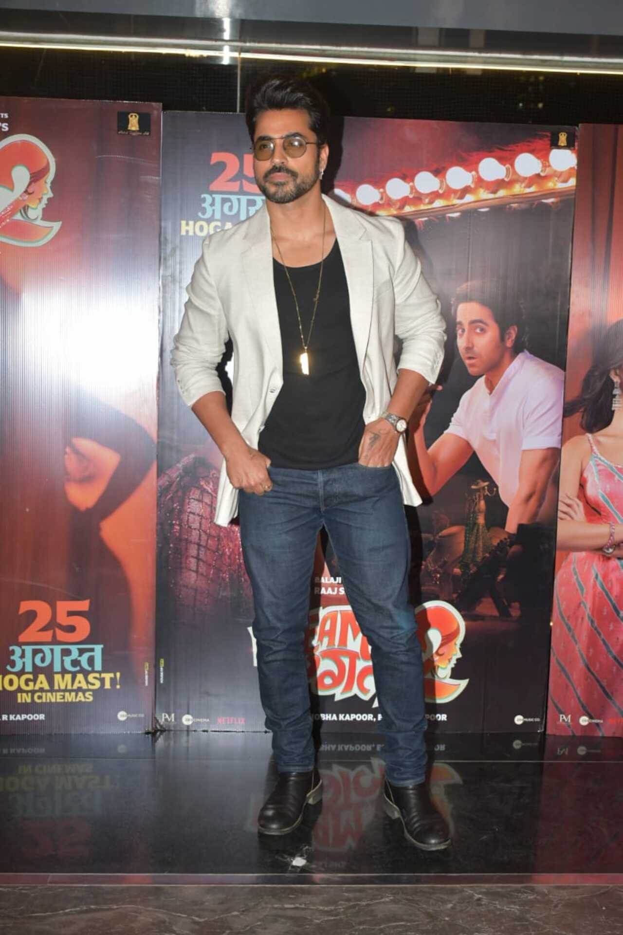 Gautam Gulati wa stylish as ever as he attended the screening