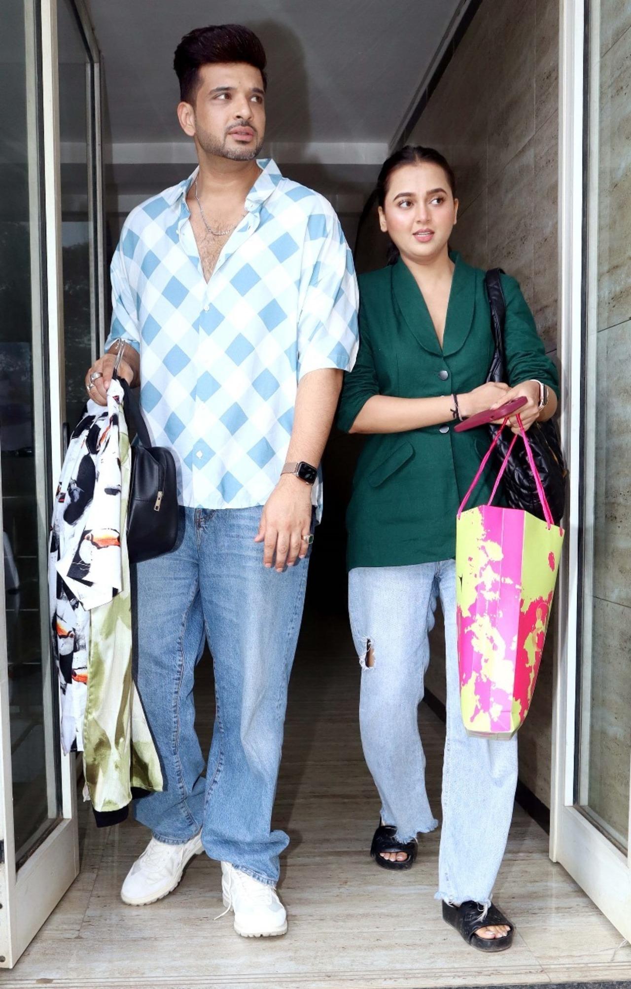 Tejasswi was later spotted with beau Karan Kundrra