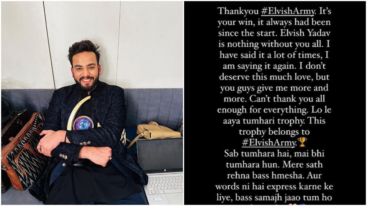 Bigg Boss OTT 2 winner Elvish Yadav thanks fans for his victory: 'I don't deserve so much love'