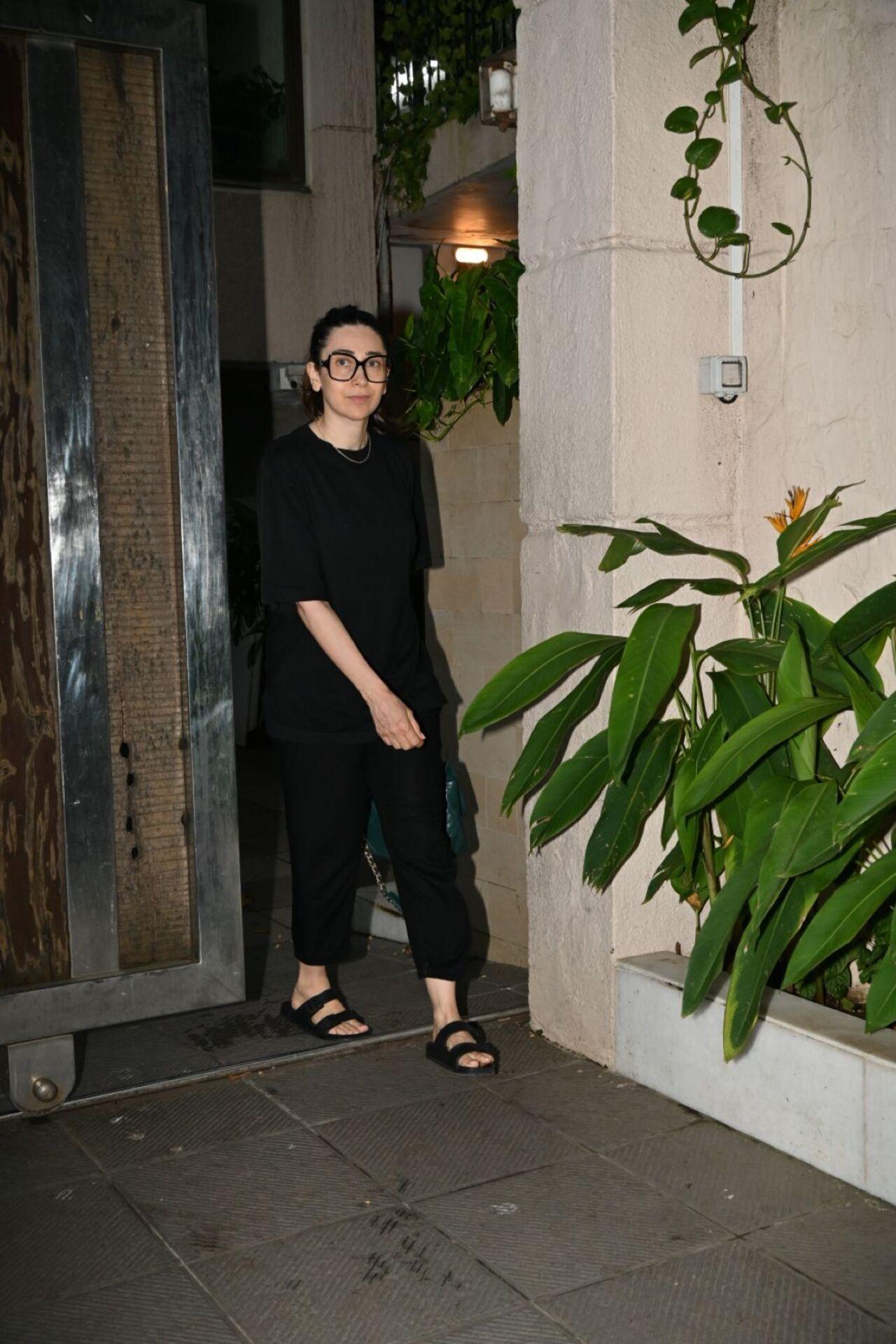 Karisma Kapoor looked smart as she snapped wearing an all-black outfit 
