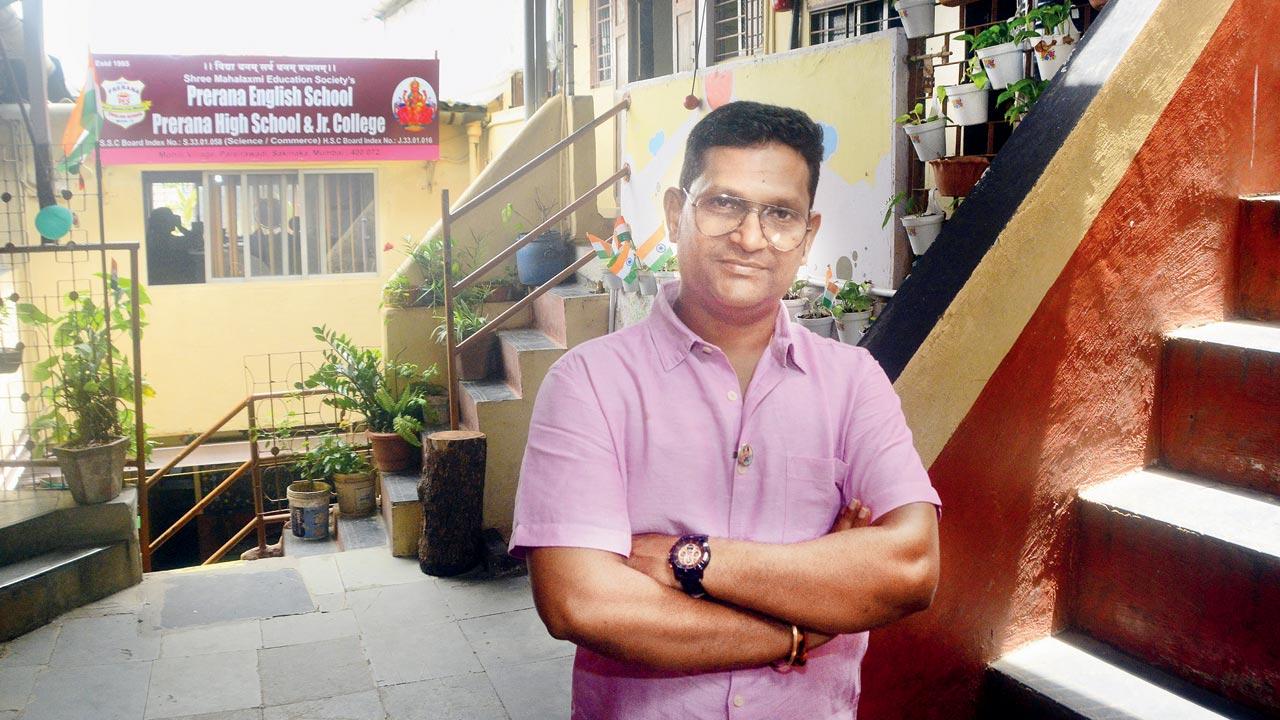 Devendra Hande, owner of Prerana English School, Sakinaka, Andheri East, which has been declared unauthorised, has been getting 100 per cent results in the SSC board exams