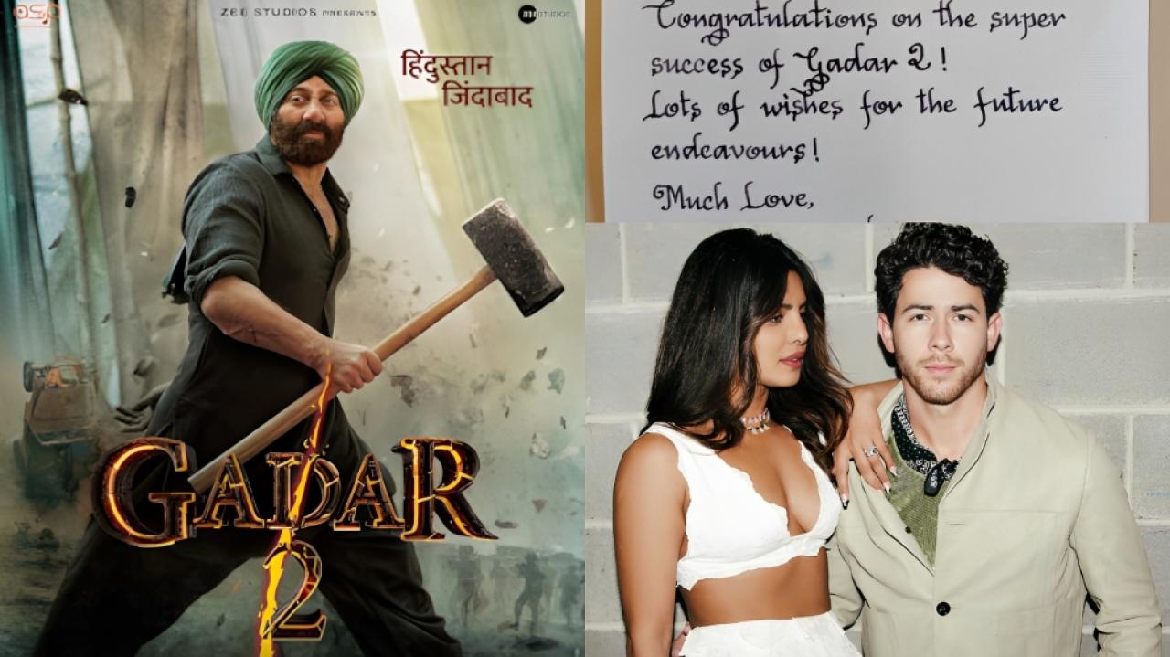 Priyanka Chopra and Nick Jonas congratulate 'Gadar 2' director Anil Sharma with handwritten note