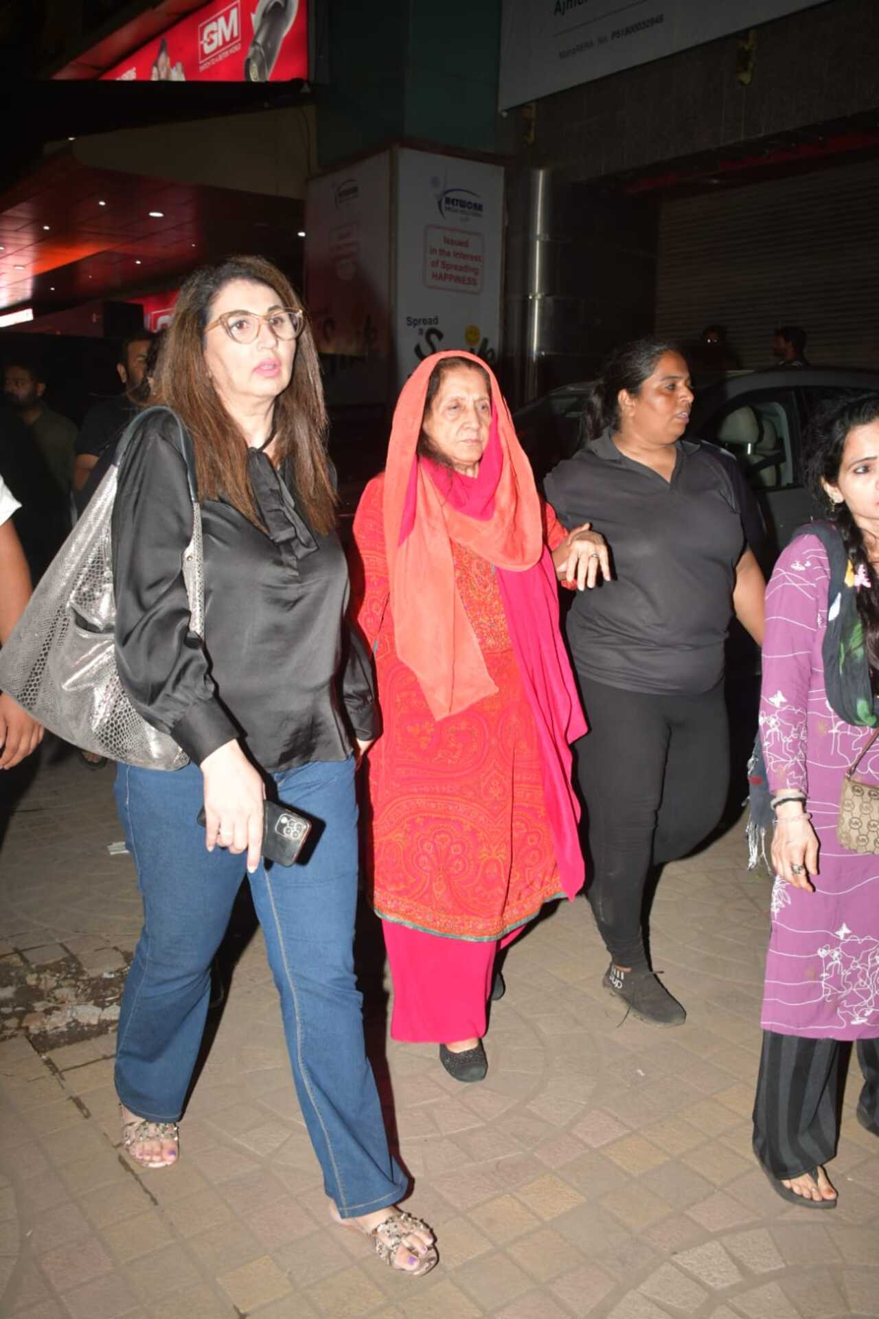 Sunny Deol and Bobby Deol's mother Prakash Kaur also arrived for the screening