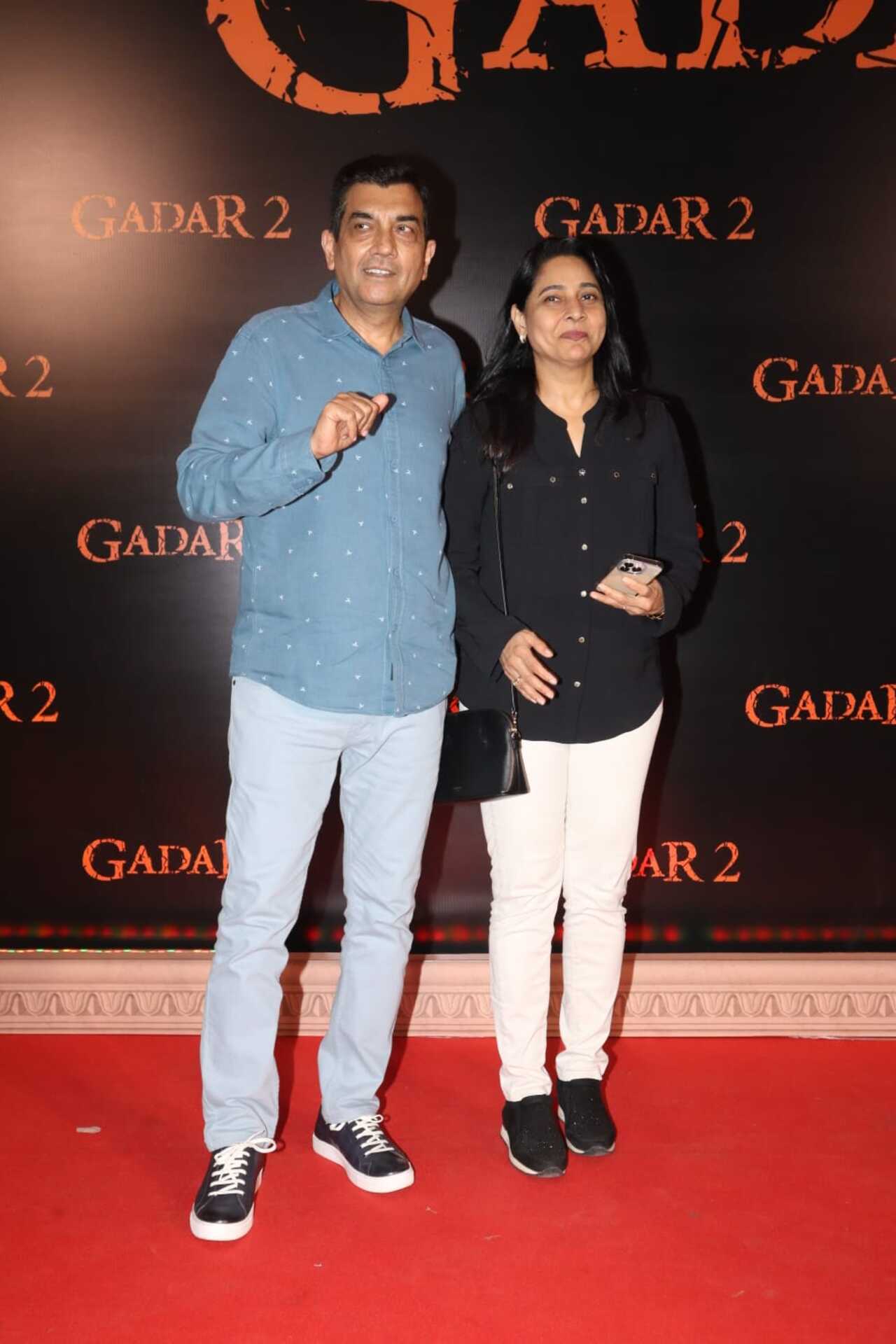 Chef Sanjeev Kapoor at the screening with his wife