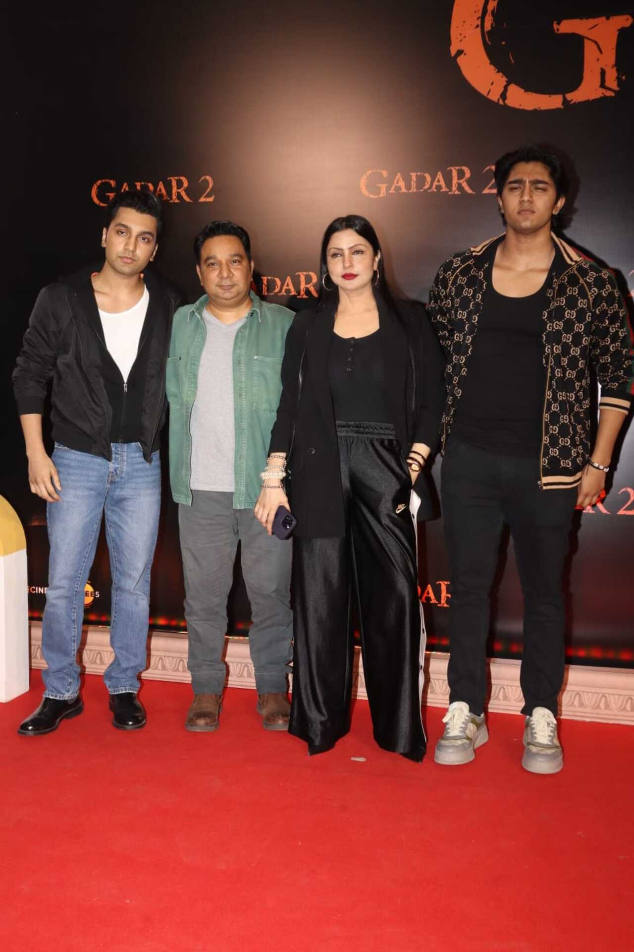 Filmmaker and choreographer Ahmed Khan at the screening with his family