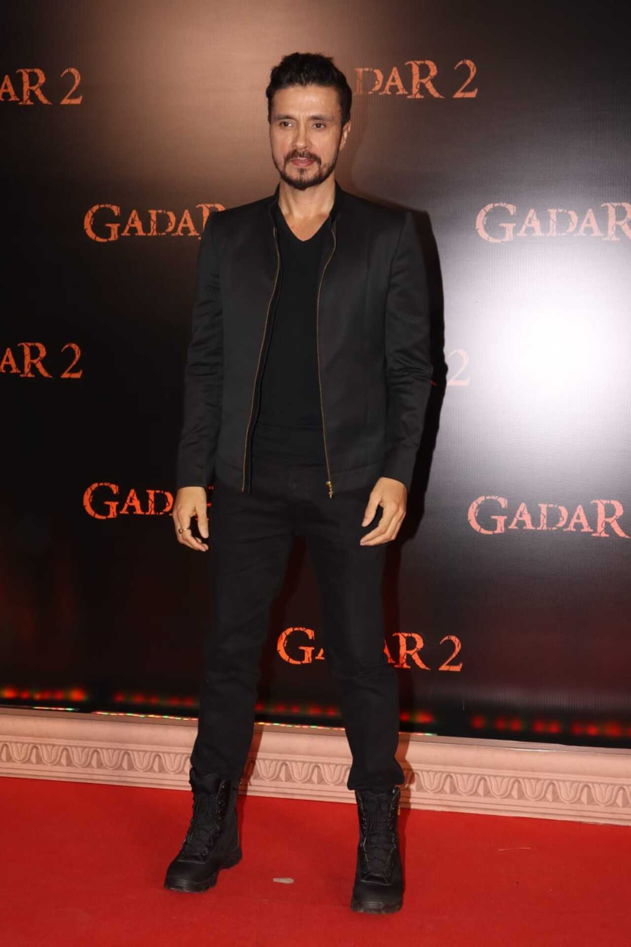 Darshan Kumar looked dapper in black at the screening
