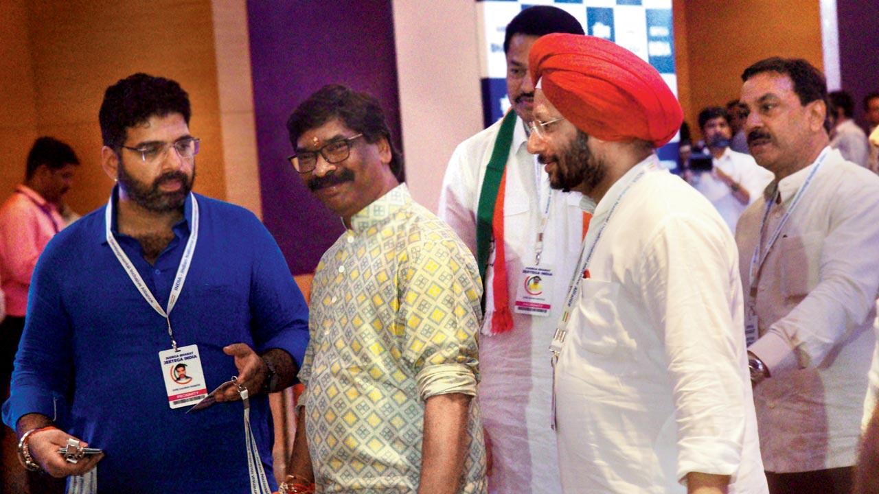 Jharkhand CM Hemant Soren at the conclave venue