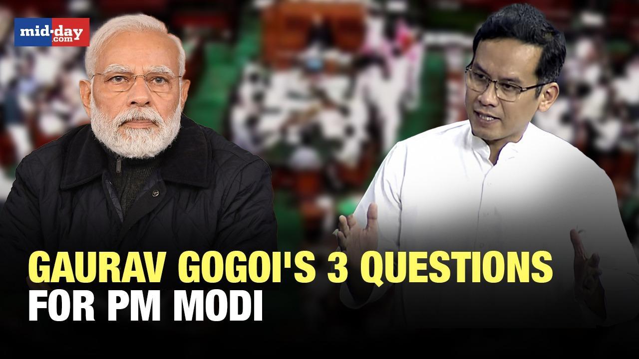 Congress MP Gaurav Gogoi questions PM Modi in no confidence debate