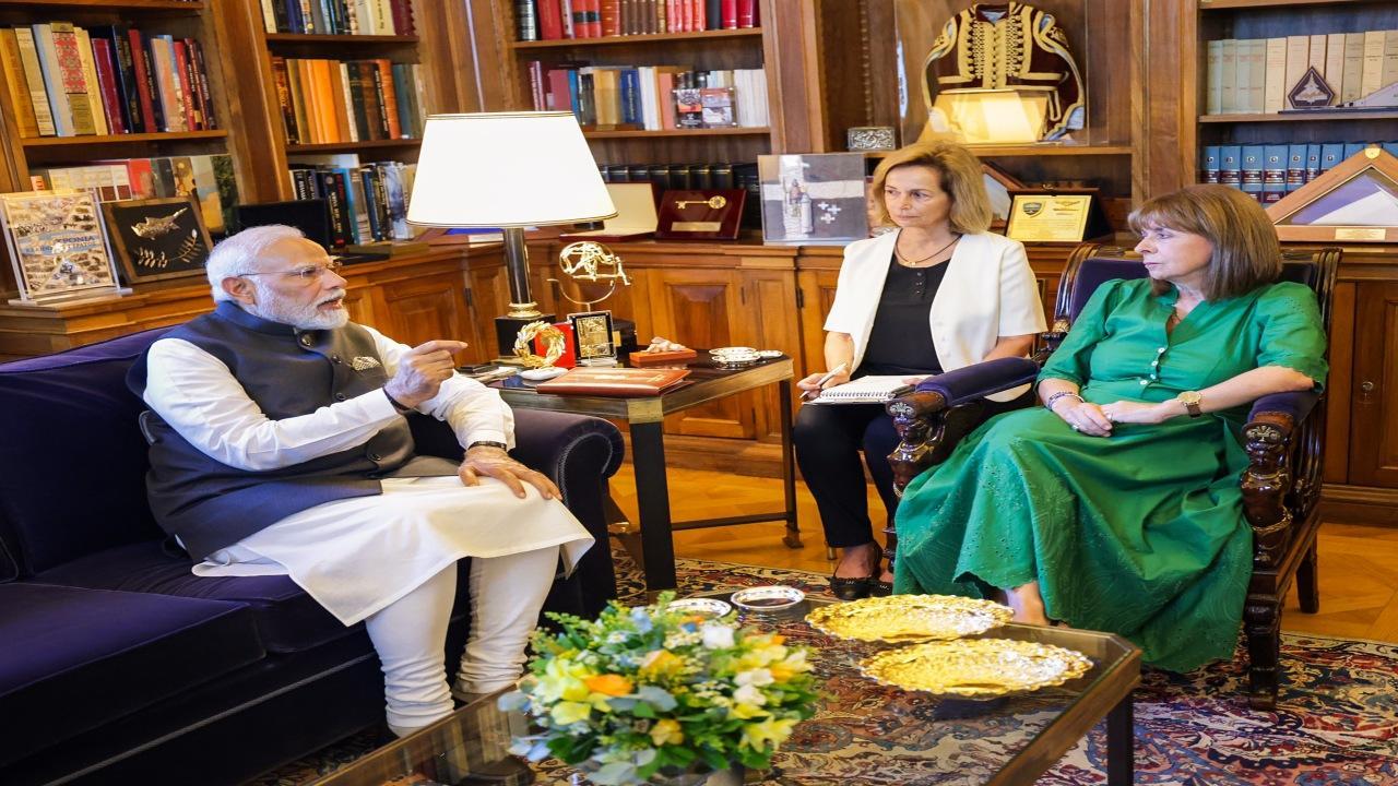 In Photos: PM Modi meets President of Greece Katerina Sakellaropoulou in Athens