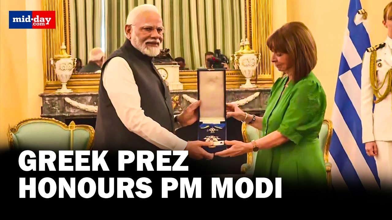 India, Greece hold bilateral talks, PM Modi conferred with 'order of honour'