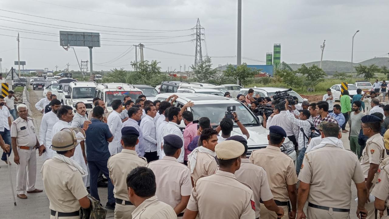 A senior police officer said the delegation was stopped in view of the curfew imposed at the place and cited security concerns for the delegation. The delegation returned after that, police said