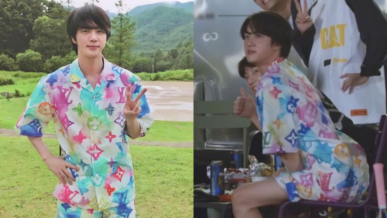 BTS's pandemic reality show 'In The Soop' once again saw Kim Seokjin put on his casual sartorial wardrobe on display. Take a look at this multicoloured co-ord set that he is absolutely slaying. It not only screams summer, but also matches Jin's vibrant personality