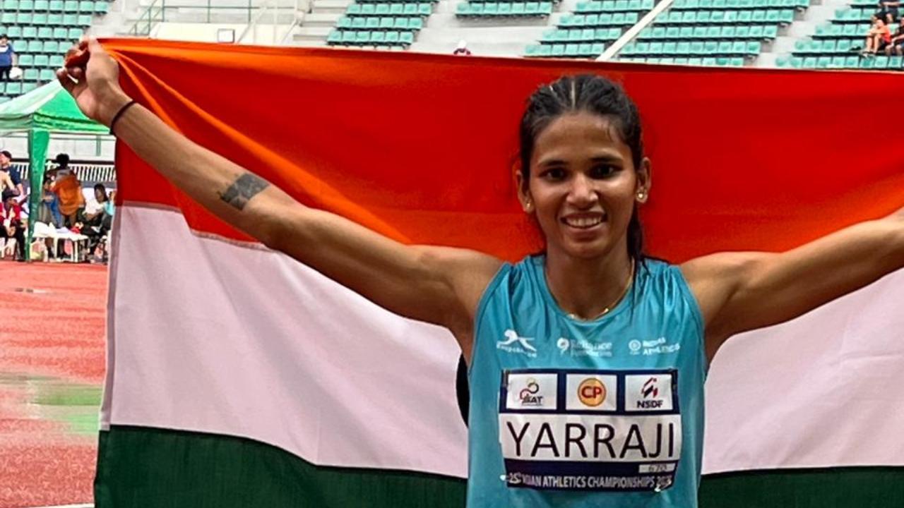 Jyothi Yarraji breaks own national record, clinches bronze at World University Games