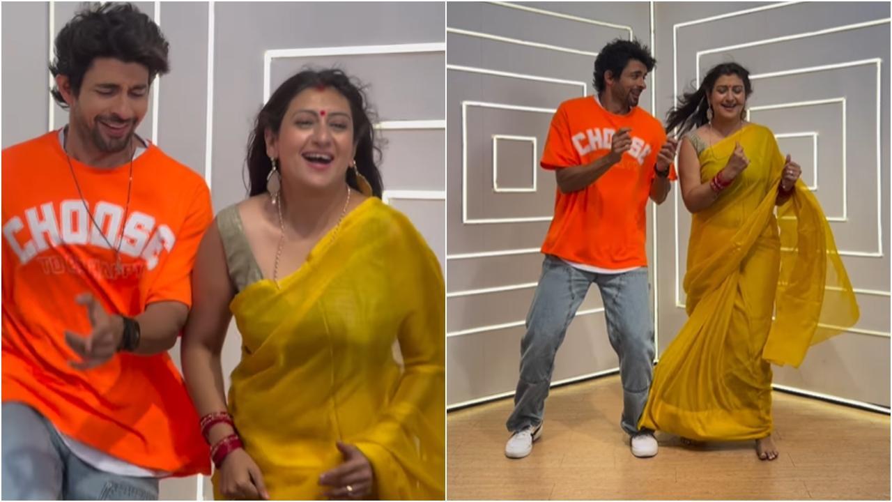 Juhi and Hussain teamed up for a reel on Kumkum's 21st anniversary