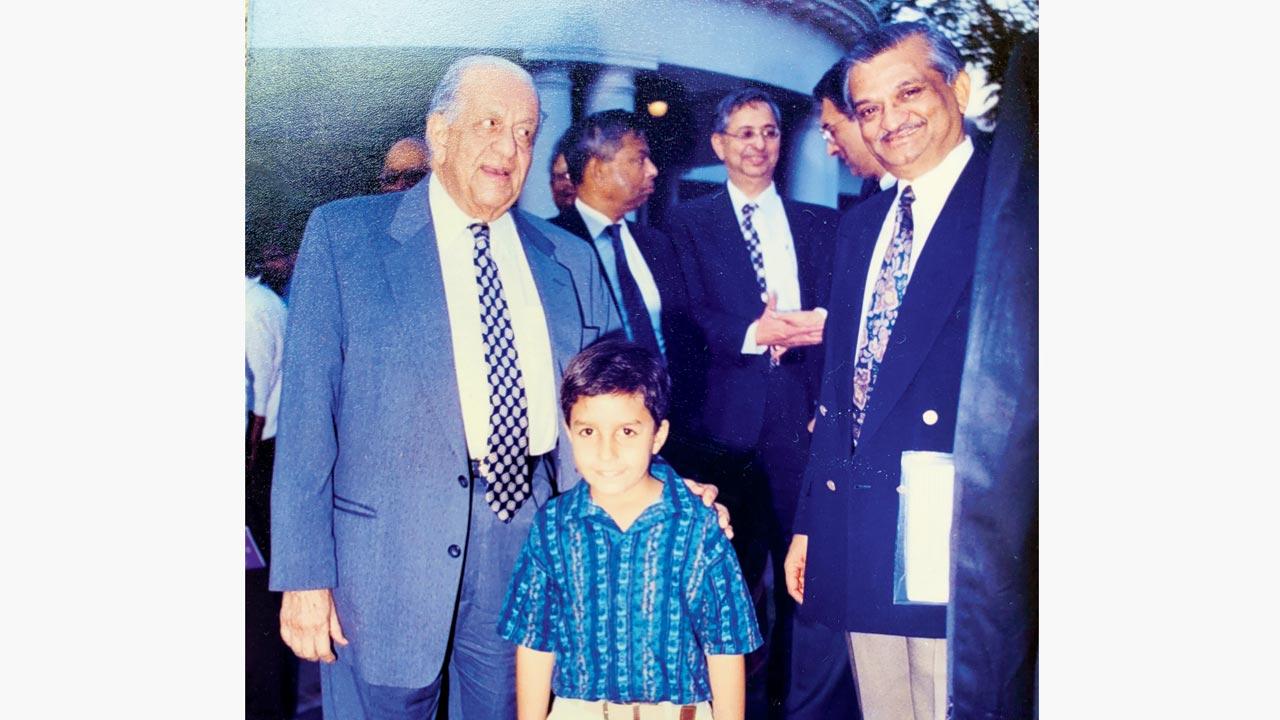 With young Hormuz at an official function in Raj Bhavan; on right is former  AEC Chairman, Anil Kakodkar