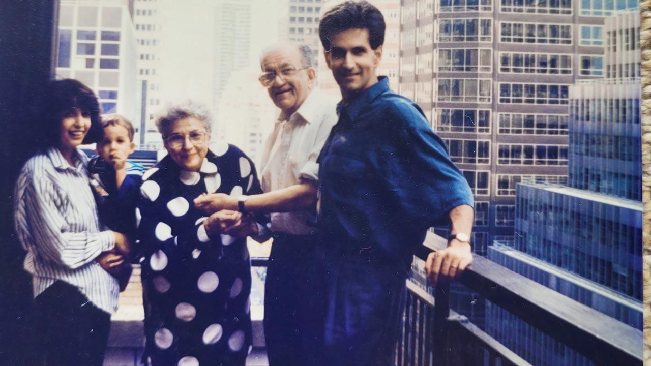 Family portrait in New York, 1993: daughter Meher Dadabhoy with son Hormuz, the Sethnas and their son Rustam.Pics Co urtesy Meher Sethna Dadabhoy