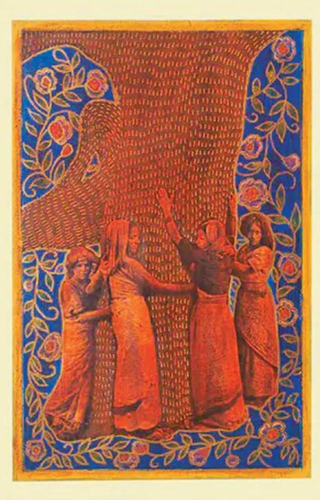while the upper section comprises 11 large-scale pieces, which captures a moment in his life like the fights for access to water in the neighbourhood he grew in