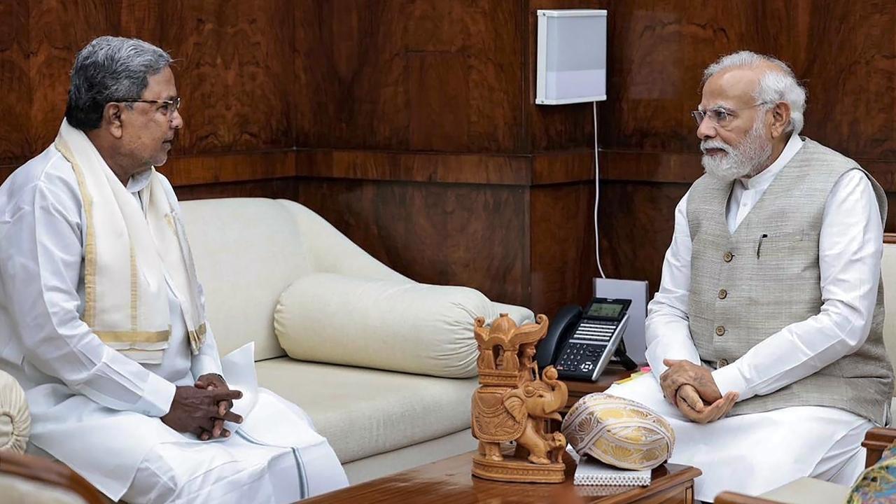 IN PHOTOS: Siddaramaiah meets PM Modi, Nitin Gadkari and Rajnath Singh