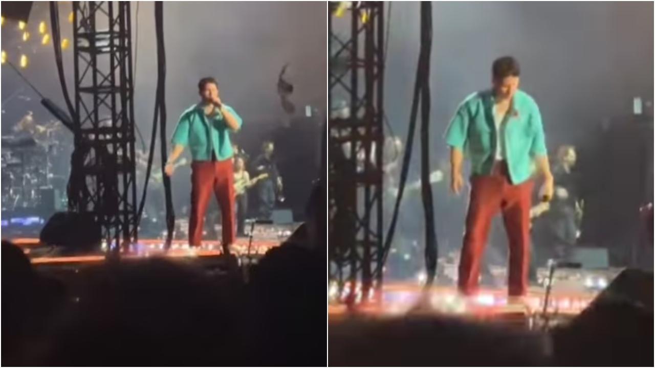 Fan throws bra at Nick Jonas during his live concert in New York
