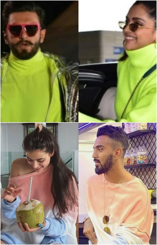 Actresses wearing partners` clothes
