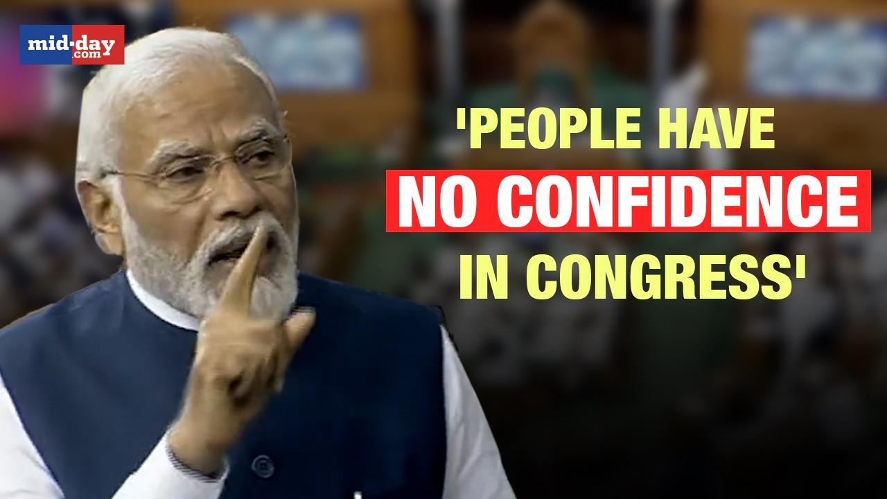 PM Modi takes a jibe at Congress; says people have 'no confidence' in them