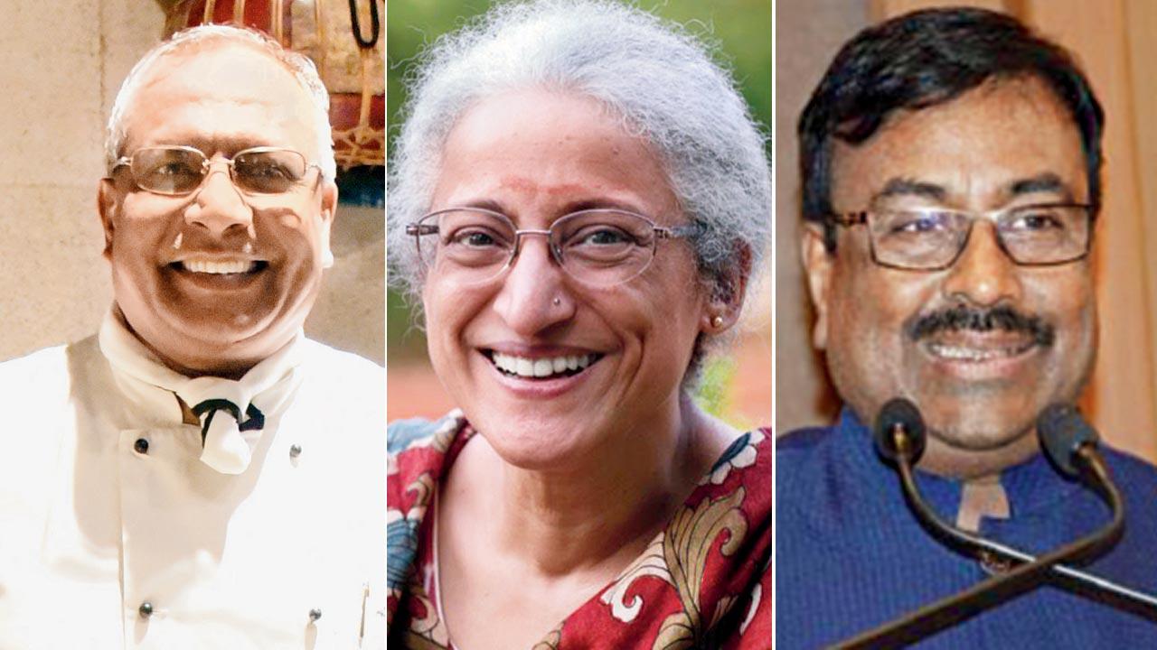 Ananda Solomon, Dr Nitya Rao and Sudhir Mungantiwar