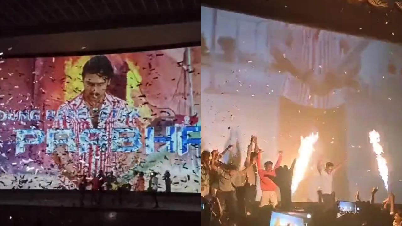 Yogi re-release: Prabhas fans celebrate 2007 film with dance, confetti showers, cold pyro guns in theatres