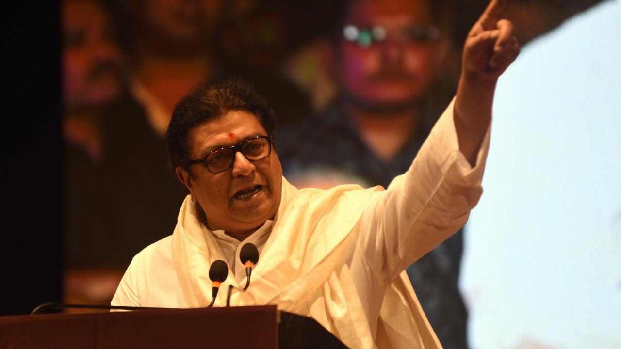 IN PHOTOS: MNS chief Raj Thackeray addresses supporters during 'Nirdhar Melava'