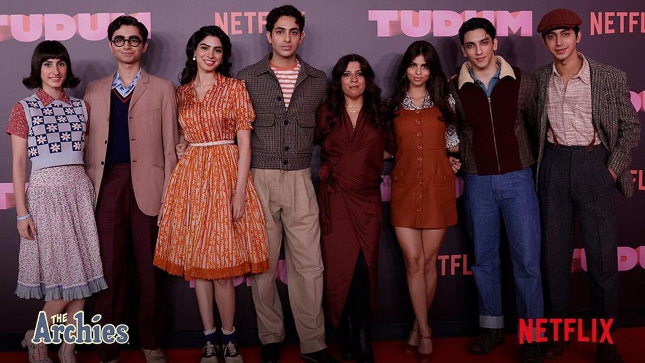 The team of The Archies with their captain, Zoya Akhtar in Brazil for Netflix Tudum event
