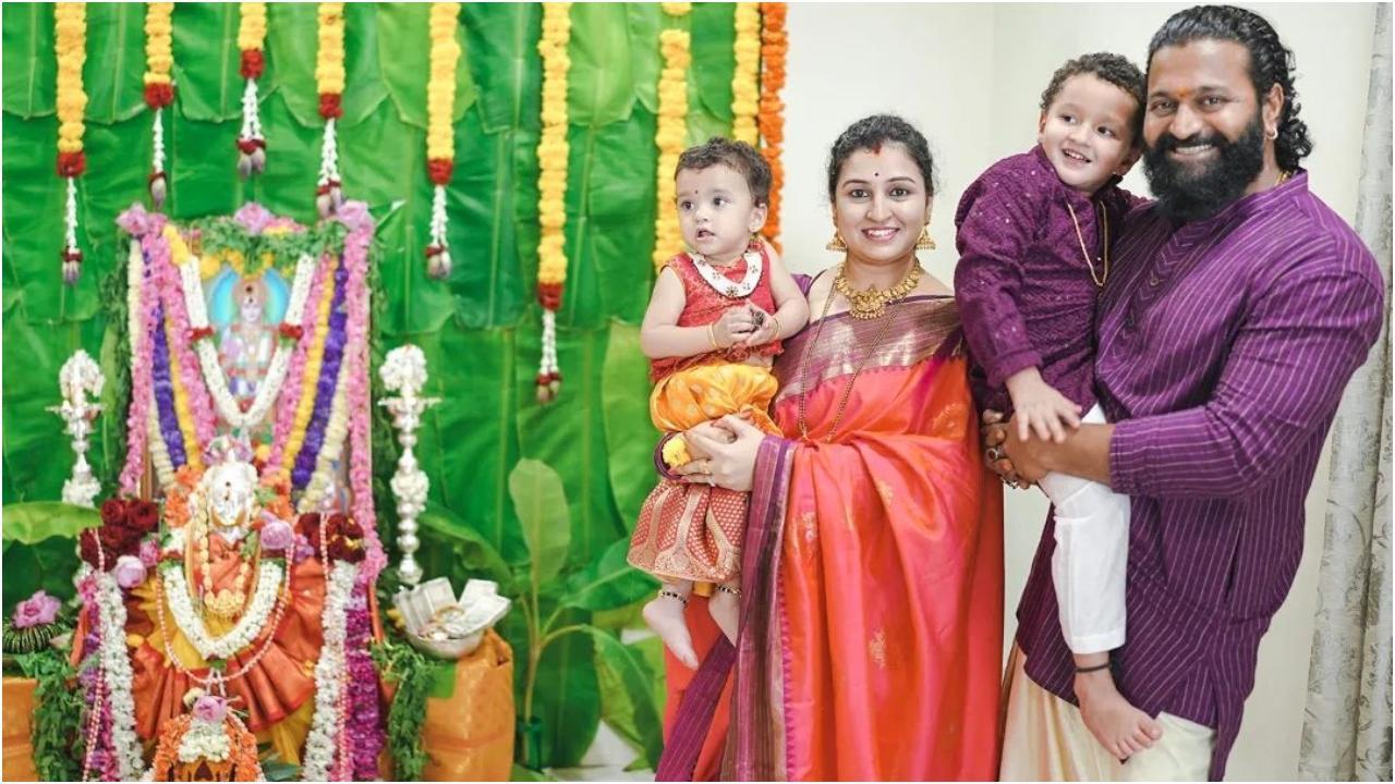 Kantara star Rishab Shetty celebrates Varamahalakshmi festival with family