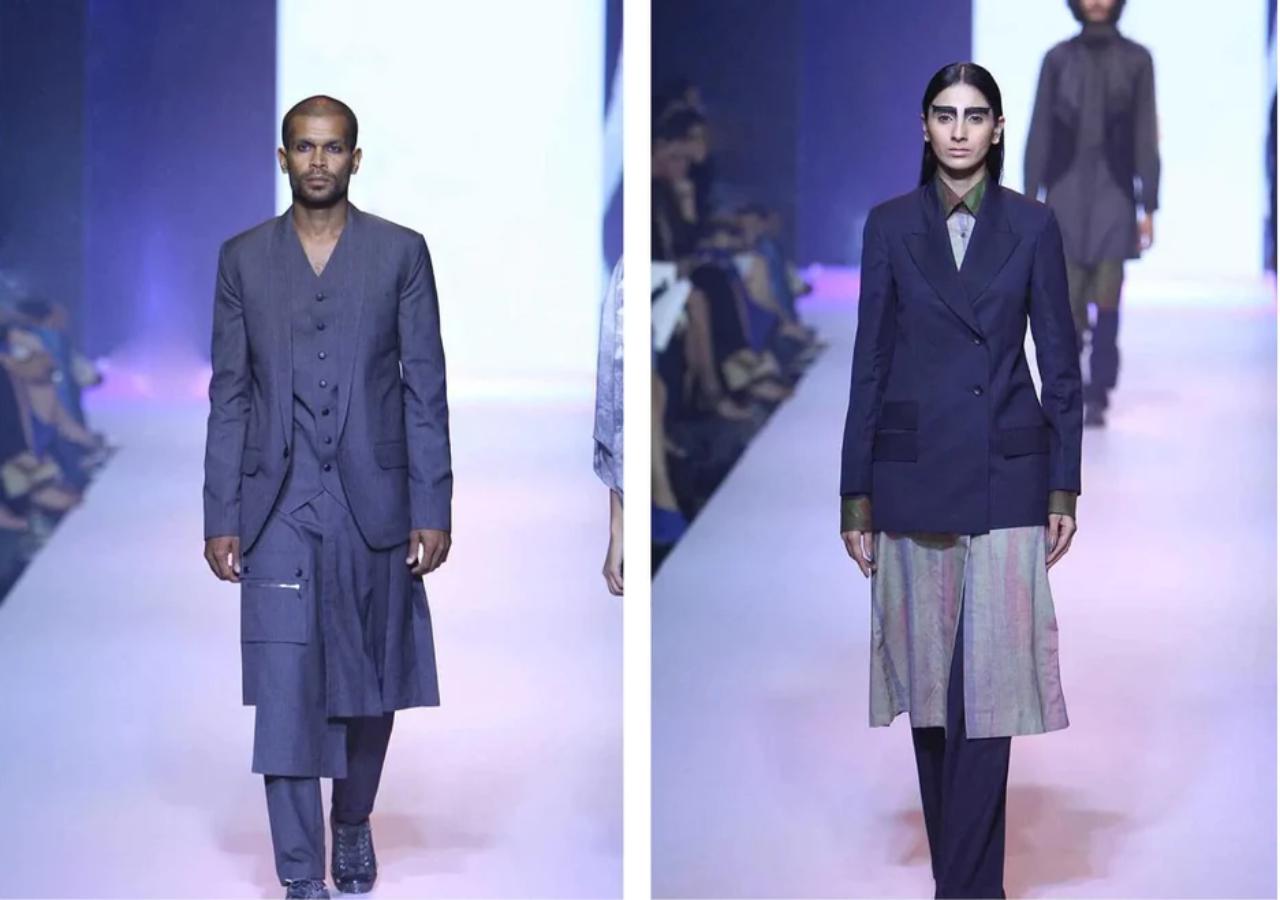 At 'Rishta', Arjun Saluja conveys his personal experiences and identity via gender-neutral and gender-fluid clothing. The brand pioneers in crafting distinct Indian silhouettes that cater to individuals across the gender spectrum. It specialzes in embodying the essence of 'oneness' or 'nothingness'