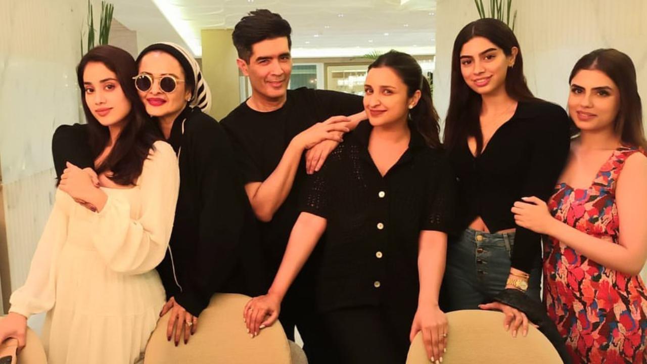 Manish Malhotra hosts Rekha, Janhvi Kapoor, Parineeti Chopra, and Khushi Kapoor, see pics