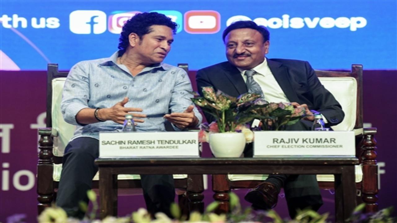 A memorandum of understanding was signed between Tendulkar and the poll panel. As part of the three-year agreement, the cricketer will spread voter awareness.