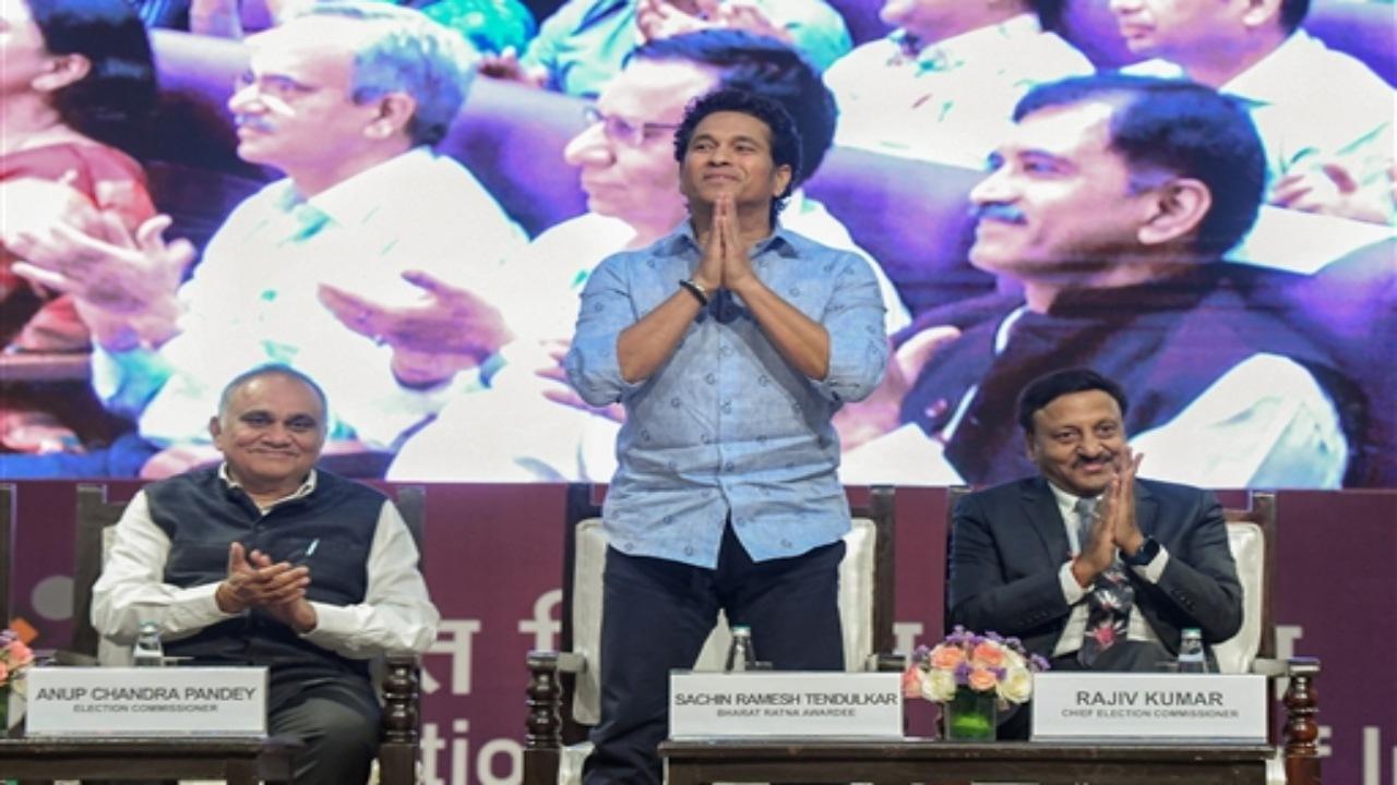 In Photos: Election Commission appoints Sachin Tendulkar as national icon