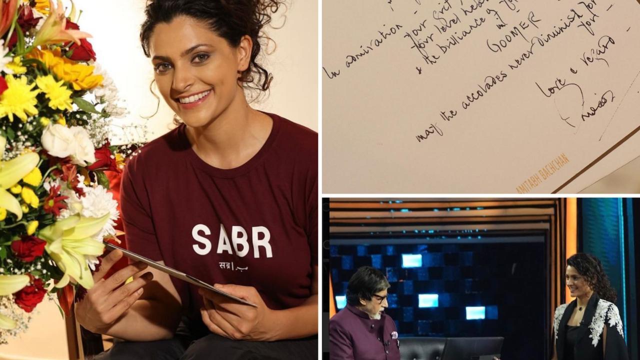 Saiyami Kher receives 'the stamp of approval' from Amitabh Bachchan for her performance in 'Ghoomer'
