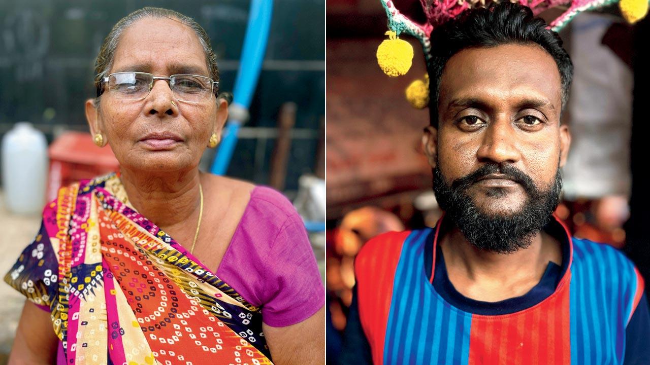 Rajkumari Jaiswal, who has been suffering from low blood pressure; (right) Arjun Lokhande, who was hospitalised due to low haemoglobin and red blood cell count