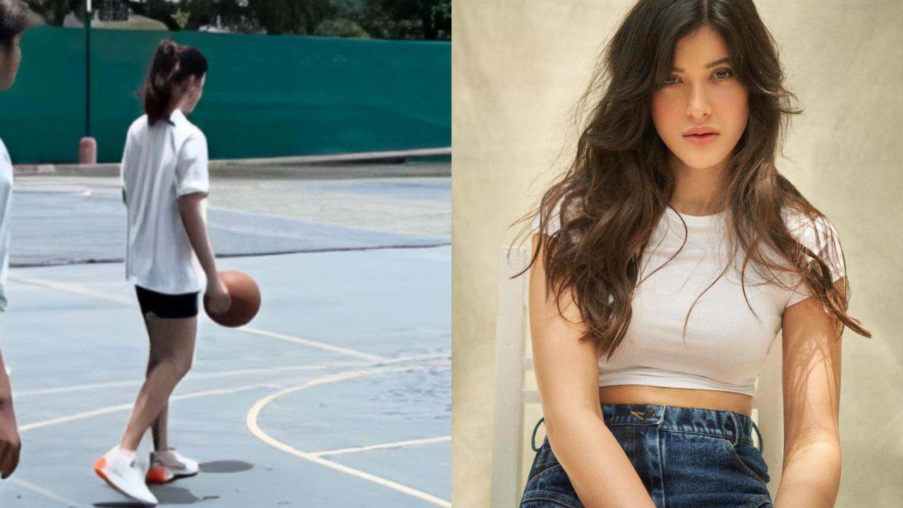 Watch: Ahead of debut with Mohanlal, Shanaya Kapoor reveals sporty side with a game of basketball!