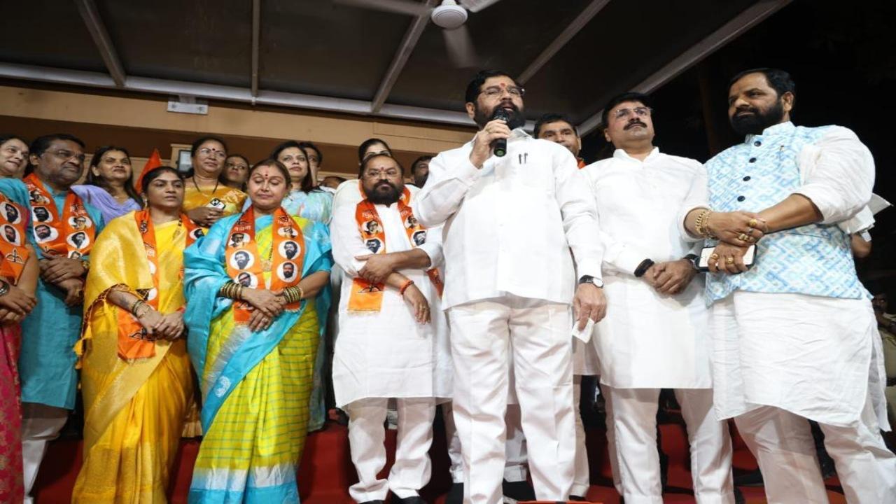 Seven former Congress corporators and Sena (UBT) MLA Tukaram Kate join Shinde-led Sena in Mumbai
