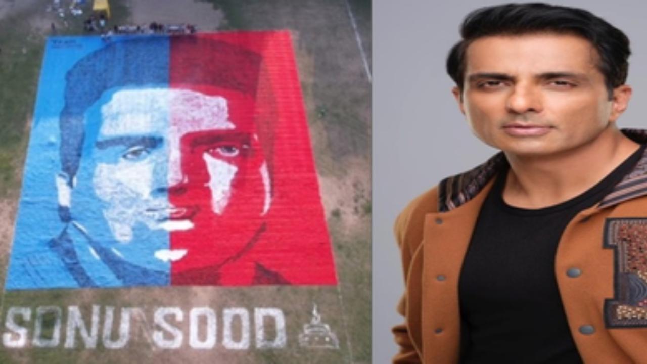 Sonu Sood gets huge pop art tribute spanning 1.17 lakh sq ft in Punjab