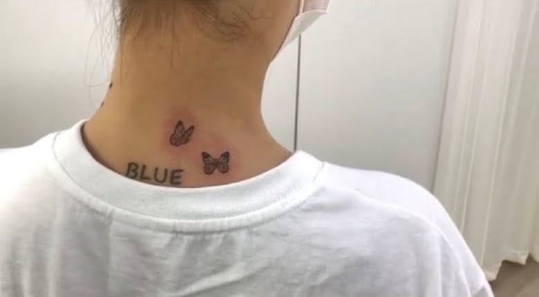 She also has some beautiful butterflies between the nape of her neck and her upper back. A beautiful metaphor for being free!