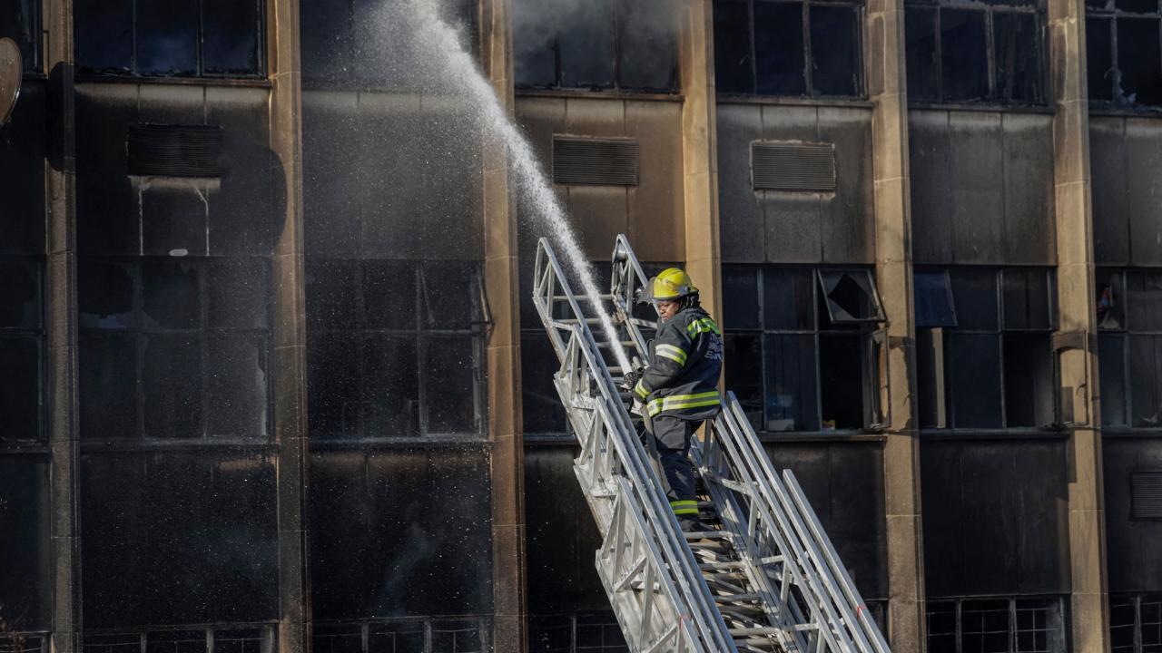 We managed to evacuate the people who were inside the building as soon as we arrived while we were conducting firefighting operations, Mulaudzi said, adding that most of those treated for injuries had suffered smoke inhalation or minor injuries