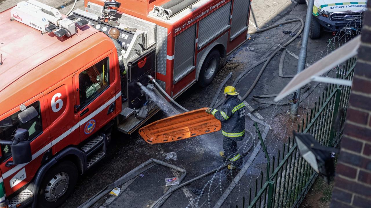 City of Johannesburg emergency services spokesperson Robert Mulaudzi said firefighters were alerted to the fire in a building on the corner of Delvers and Alberts streets at about 1:30 am