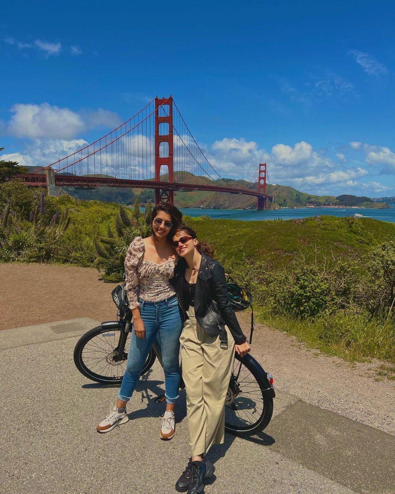 The San Franciso scenery makes for a perfect cycling day