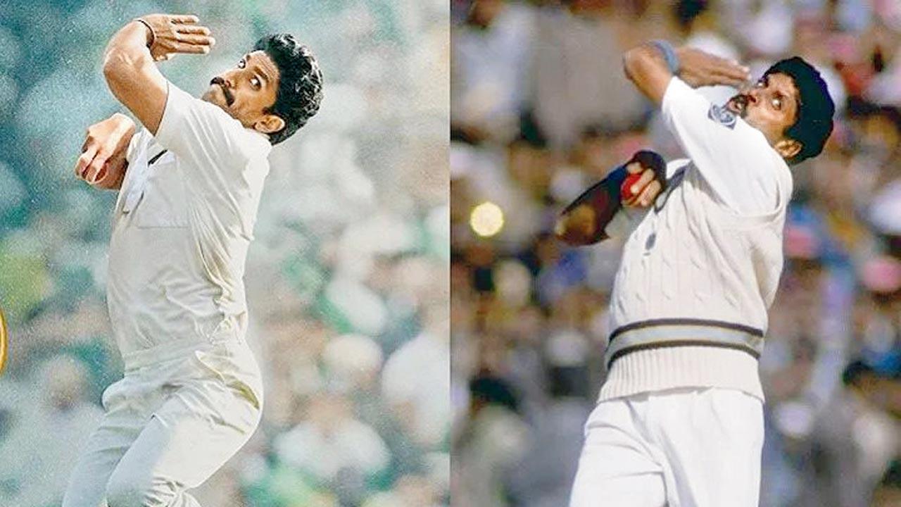 Singh in 83 with a file photo of Dev