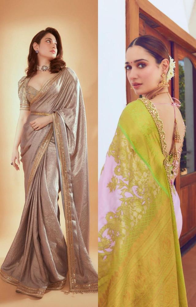 Janhvi Kapoor Gives The Most Sensational Festive Look in Golden Saree,  Backless Blouse And That Gajra - See Latest Photos
